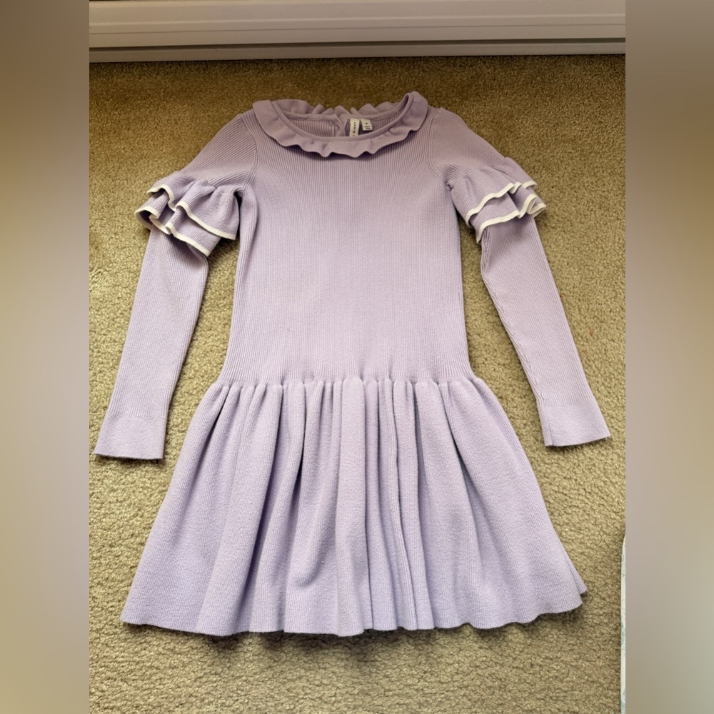 Janie and Jack Lavender Ruffle Sleeve Dress